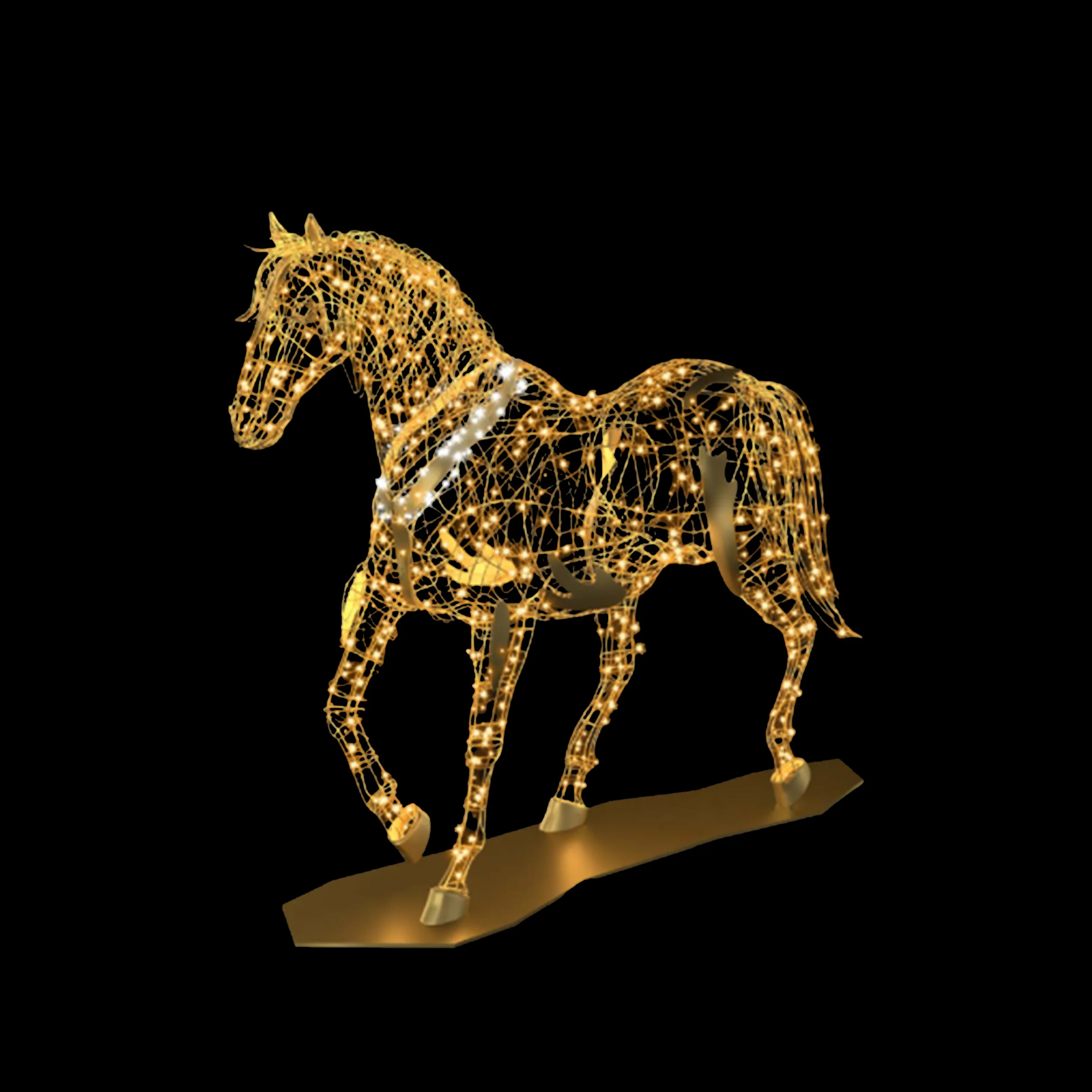 Giant Carriage Horse, LED Lit (Warm White), 10'6"