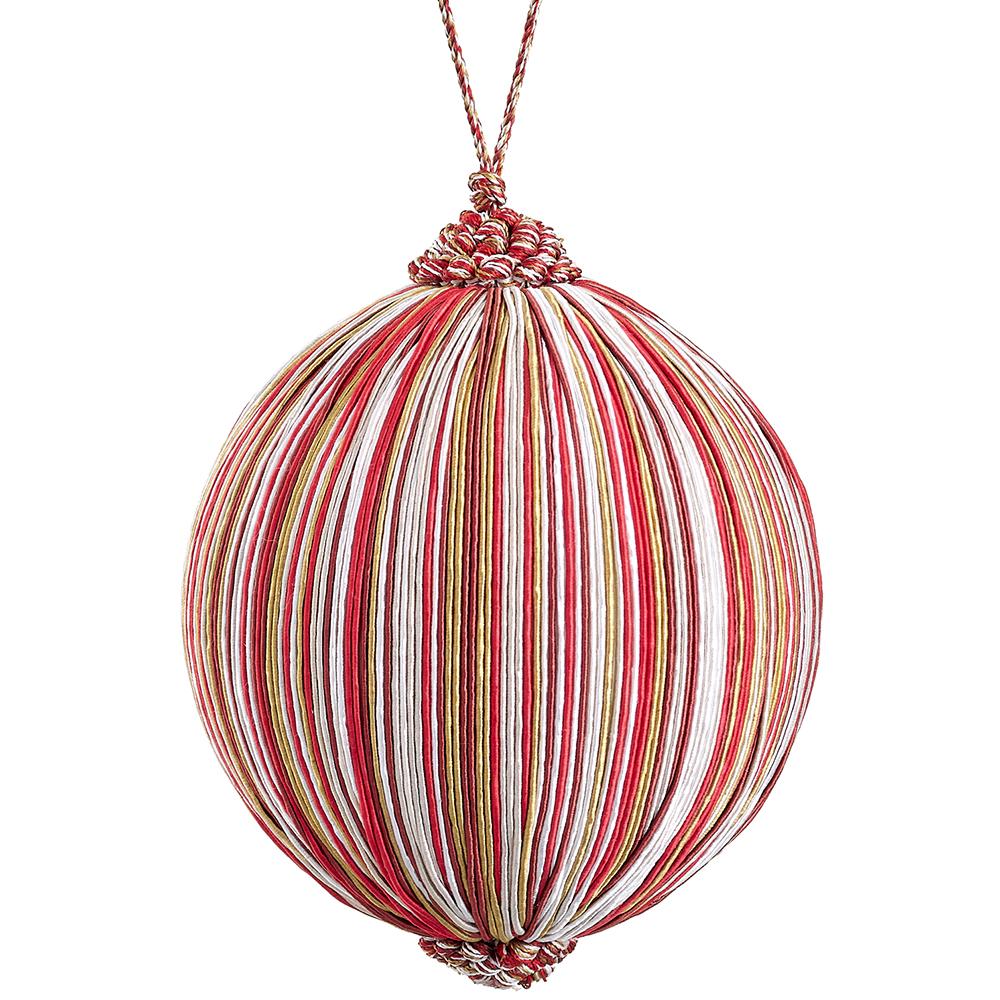 Cord Ball Ornament, 5" (Red Mixed)