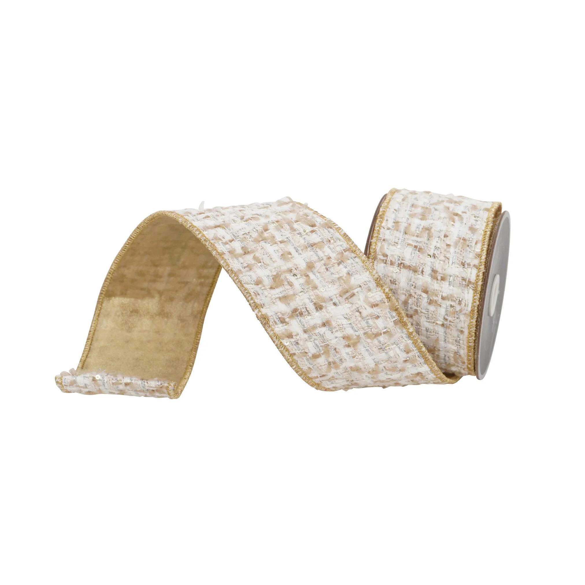 Cozy Chalet Ribbon, 2.5" x 10yd (Ivory White)