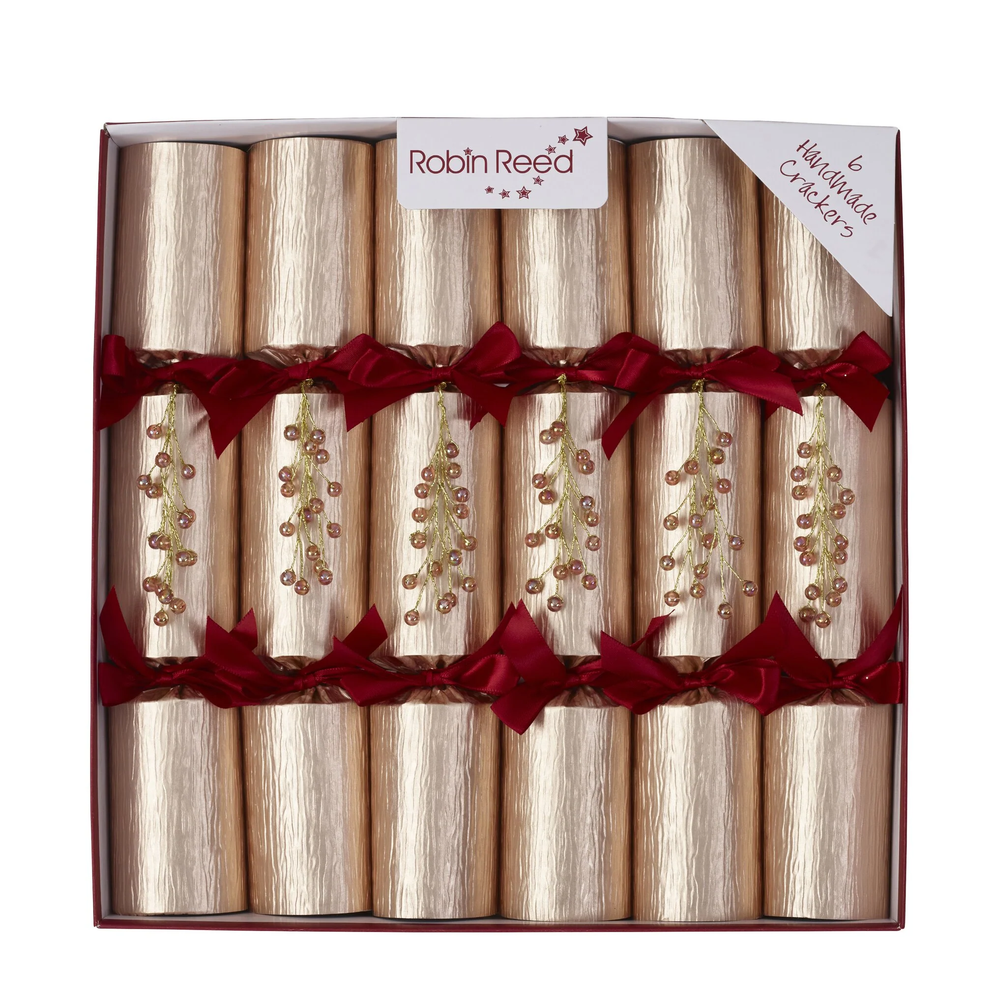 Cranberry Party Crackers, 12" (Set of 6)