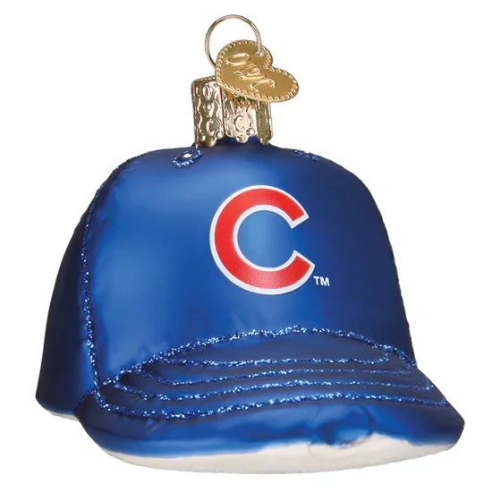 Cubs Baseball Cap Ornament, 3.5" - Image 2