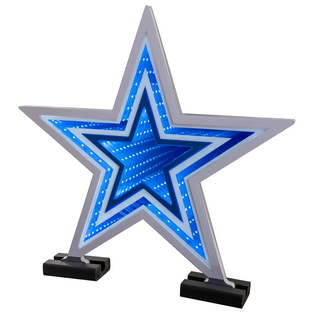Dallas Cowboys LED Infinity Logo Light, Acrylic, w/UL Plug, 14.5" - Image 2