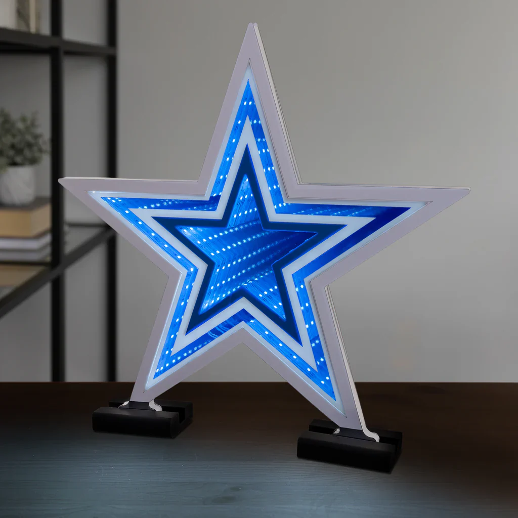 Dallas Cowboys LED Infinity Logo Light, Acrylic, w/UL Plug, 14.5" - Image 5