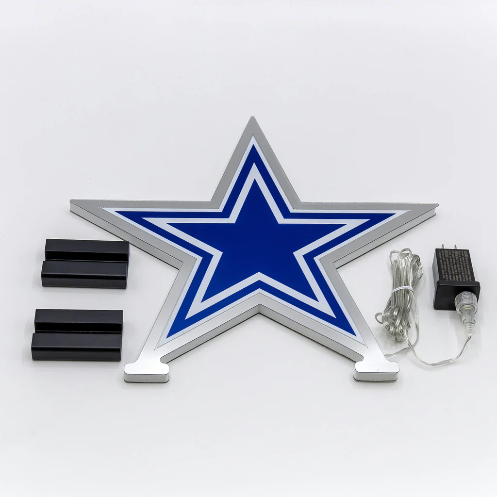 Dallas Cowboys LED Infinity Logo Light, Acrylic, w/UL Plug, 14.5" - Image 6