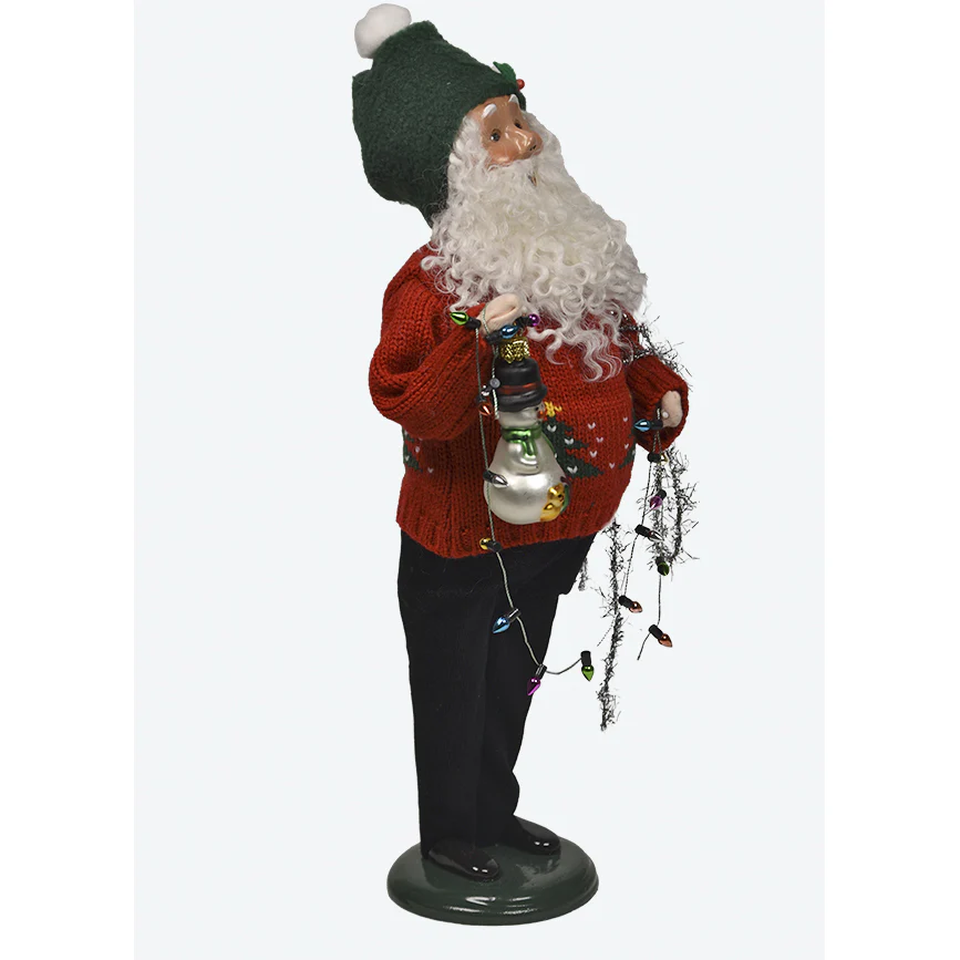 Decorating Santa Caroler Figurine, 13" - Image 4