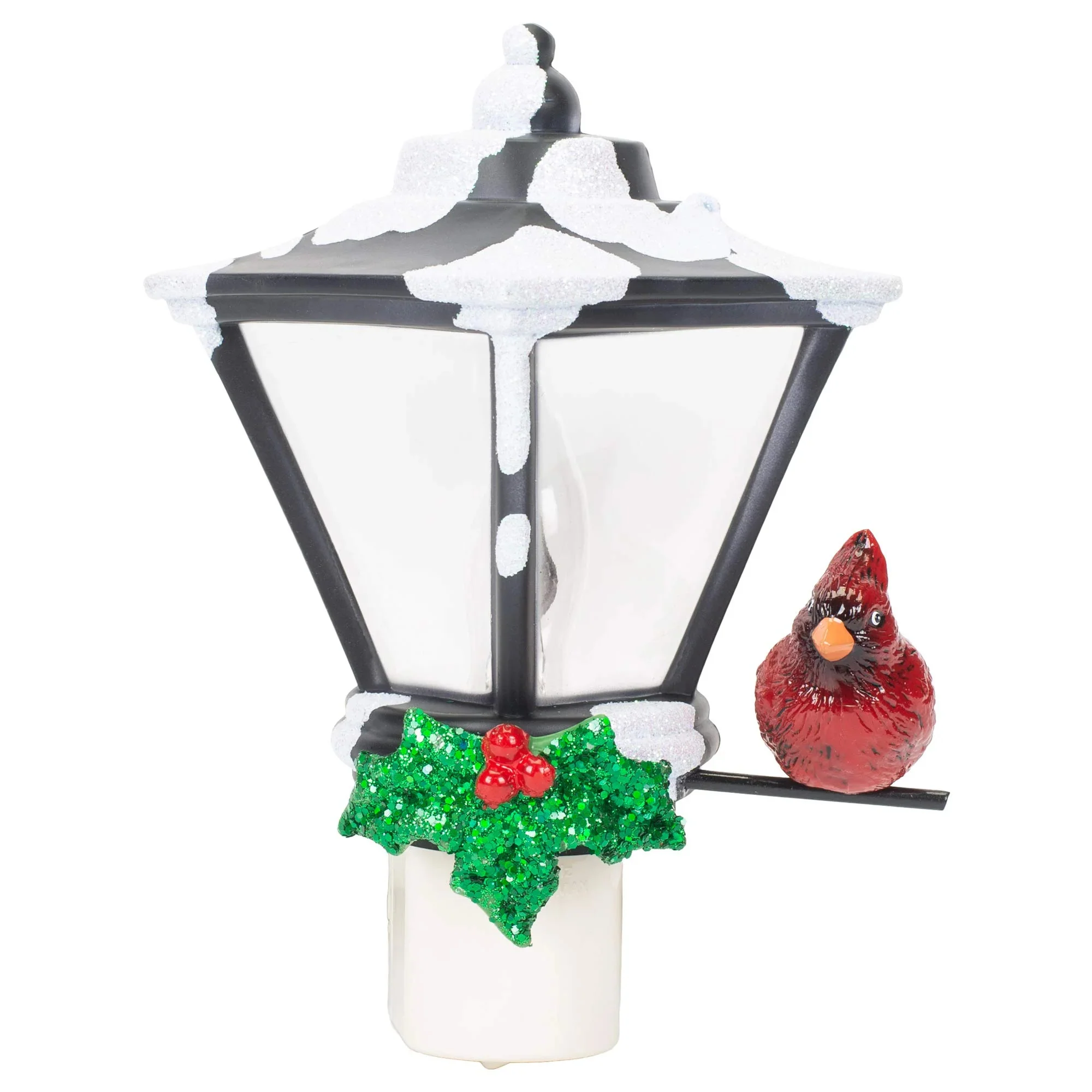 Decorative Lantern w/ Cardinal Night Light, 6"