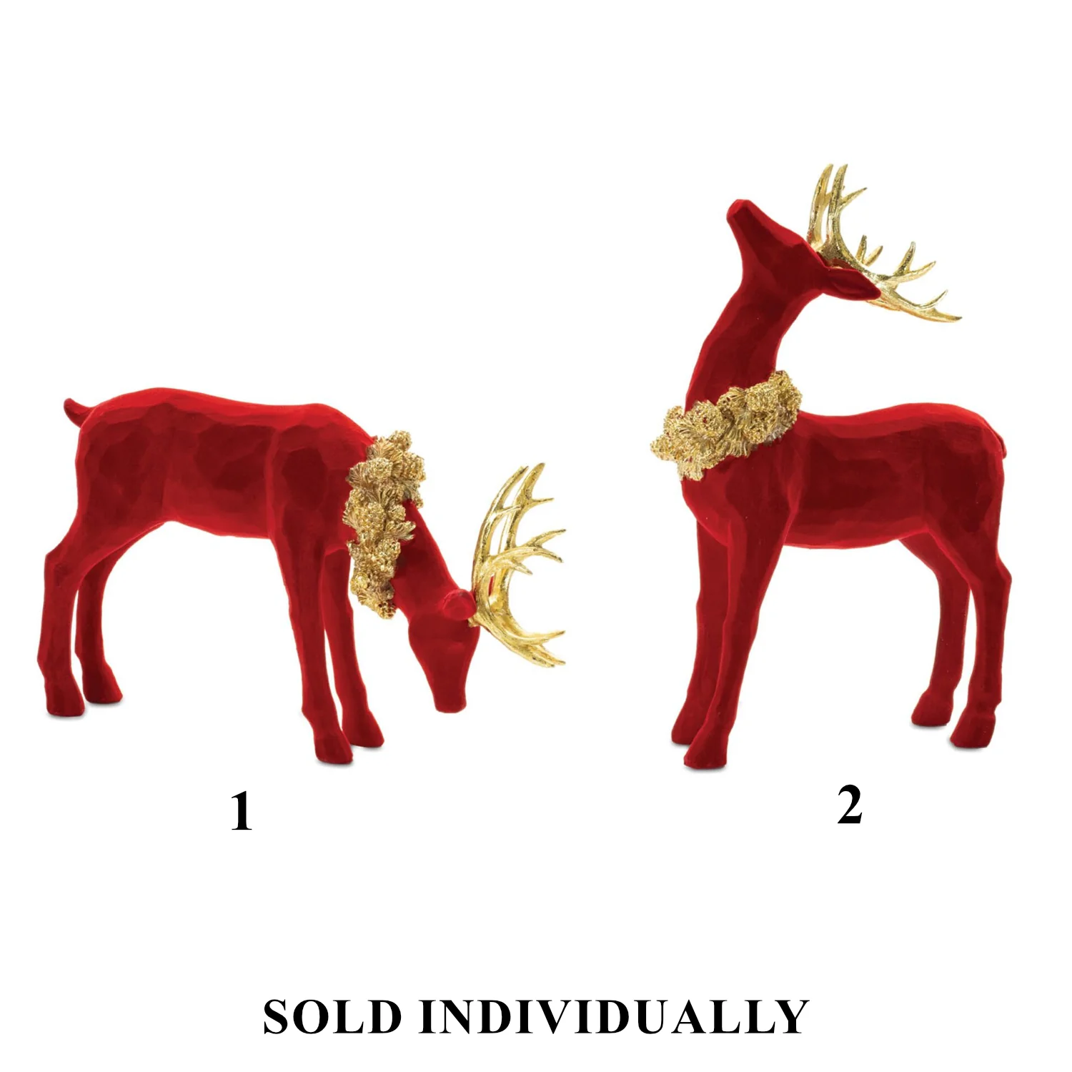 Red Resin Deer, 7.5 - 13" (2 styles - sold individually)