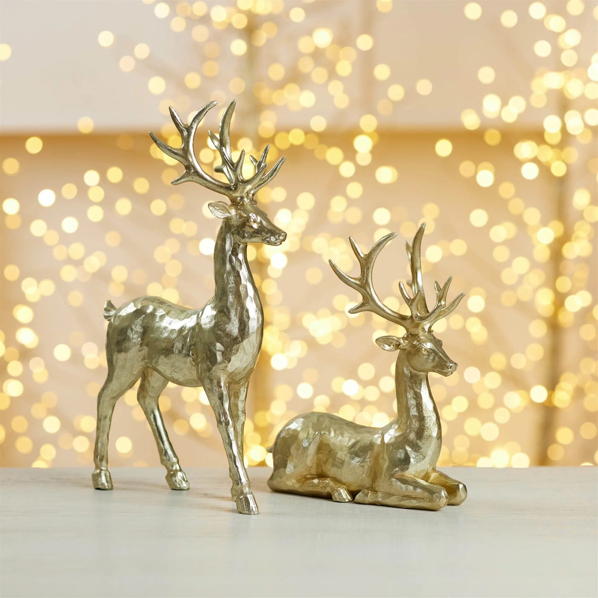 Resin Deer Figurine, 8.5 - 12" (2 styles - sold individually) - Image 2