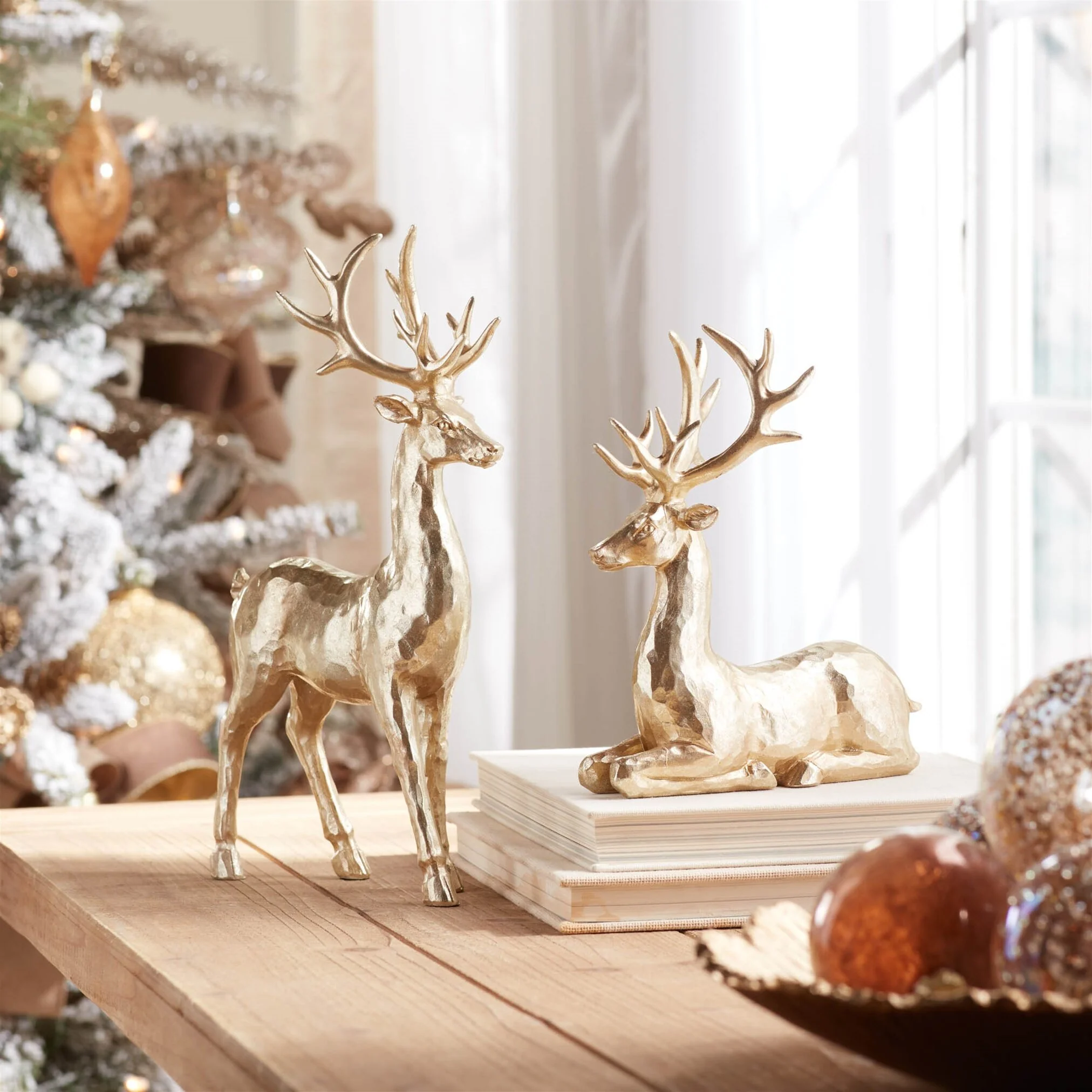 Resin Deer Figurine, 8.5 - 12" (2 styles - sold individually) - Image 6