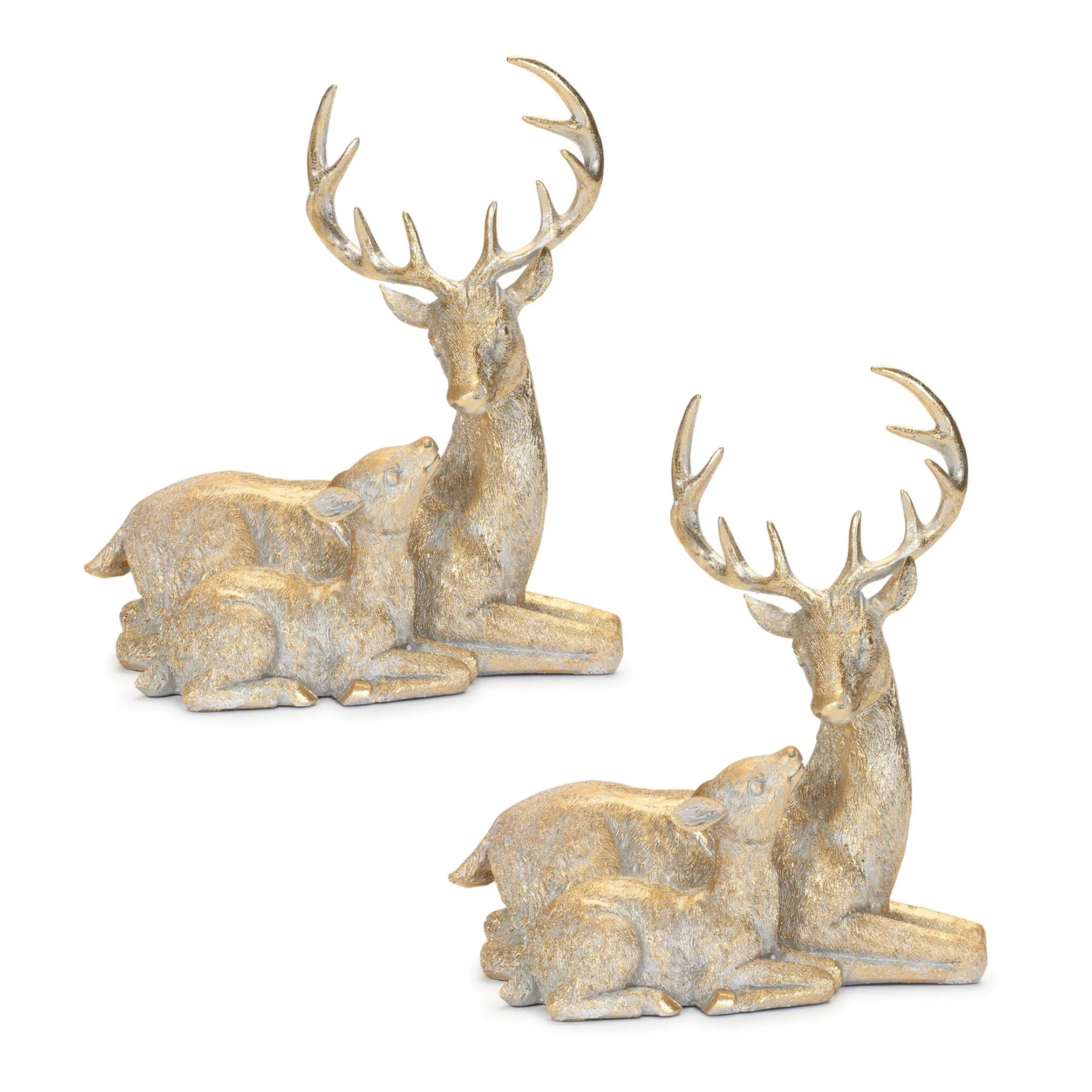 Resin Deer and Fawn Figurine, 10" - Image 3