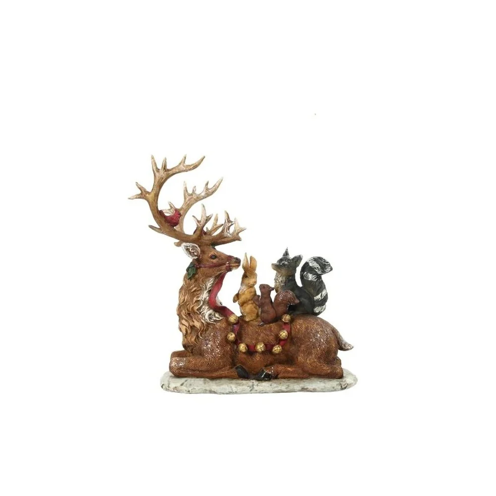 Deer and Friends Figurine, 17" (2 styles - sold individually) (Brown) - Image 2