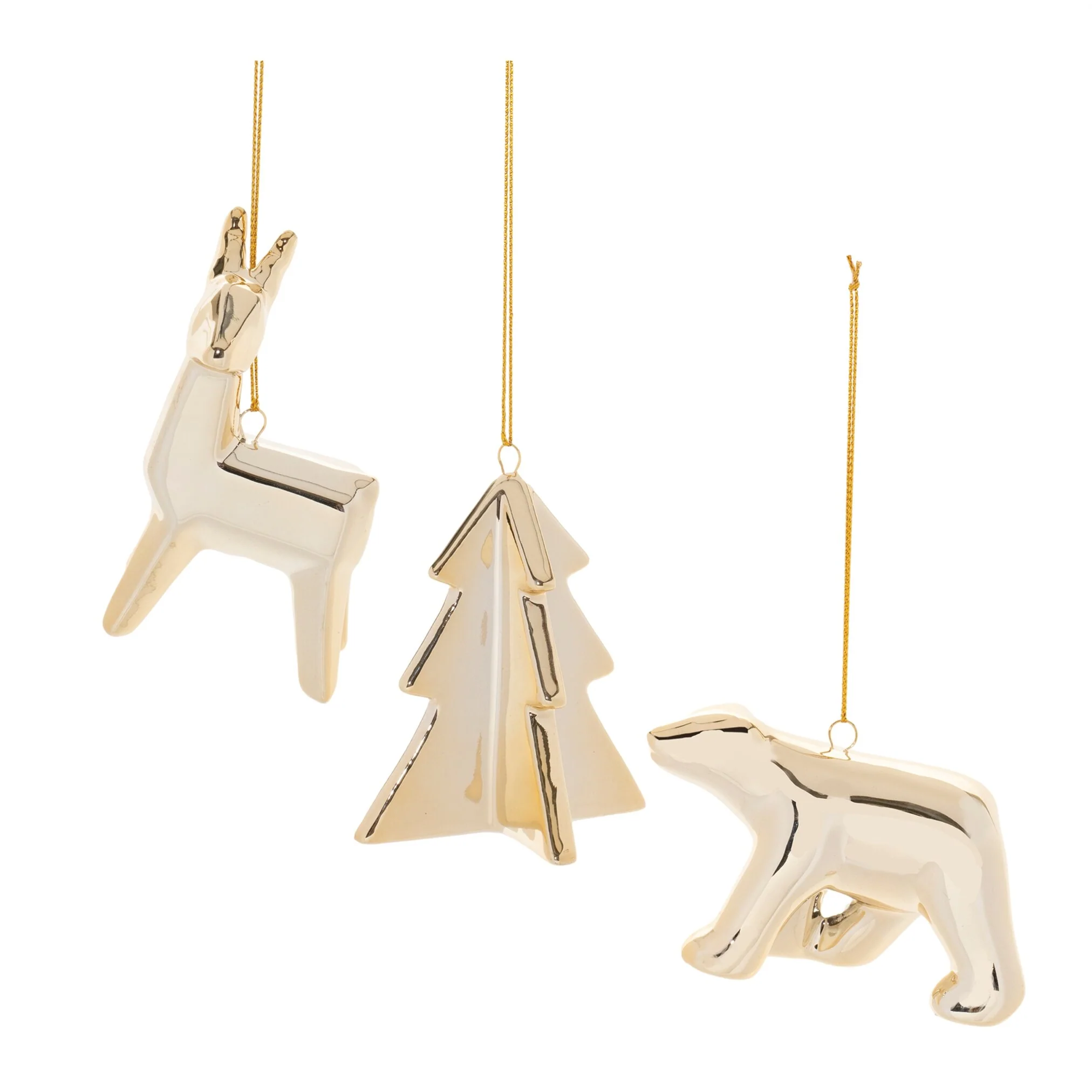 Ceramic Deer/Bear/Tree Ornament, 2 - 3.5" (3 styles - sold individually) - Image 6