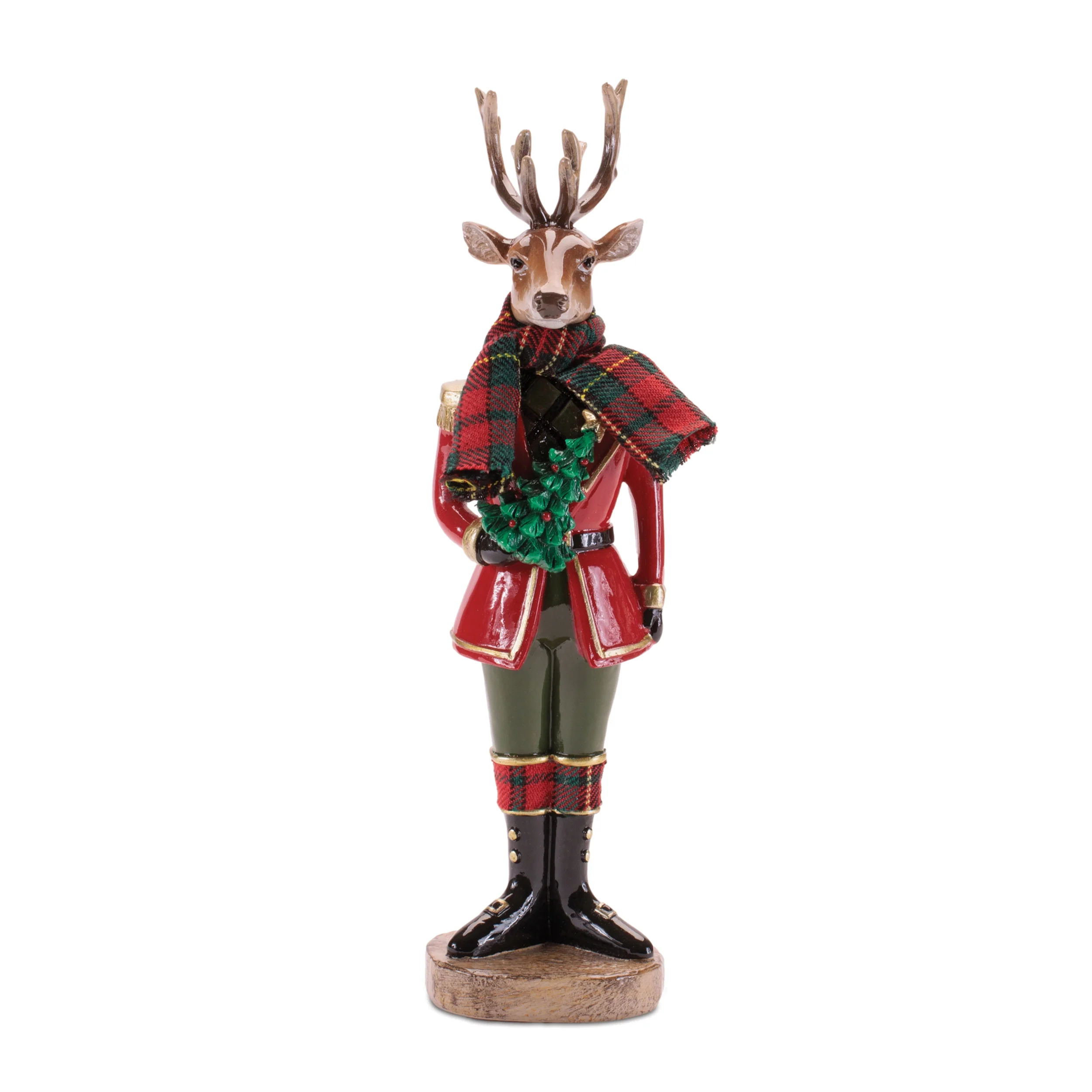 Resin/Fabric Deer Soldier Figurine, 10.75" (2 styles - sold individually) - Image 3