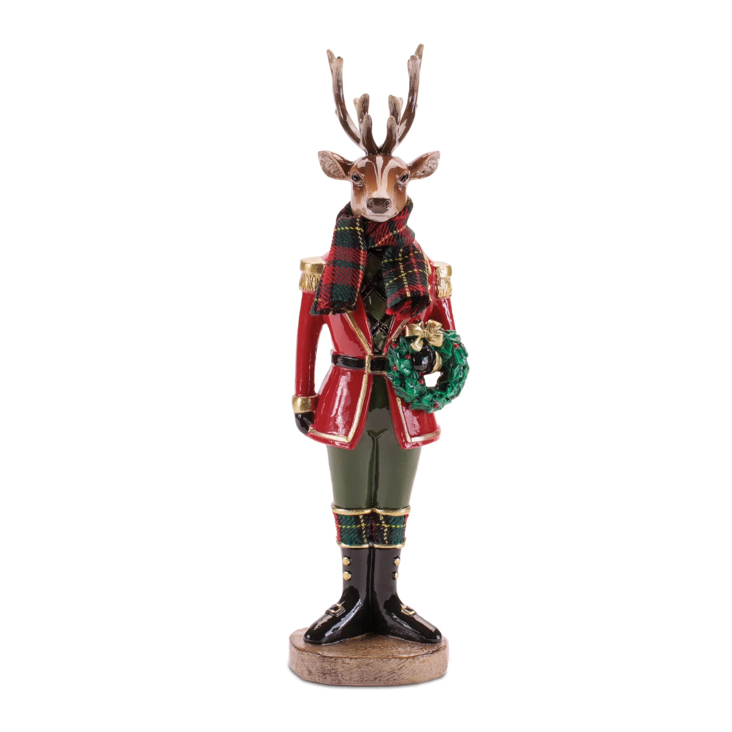 Resin/Fabric Deer Soldier Figurine, 10.75" (2 styles - sold individually) - Image 4