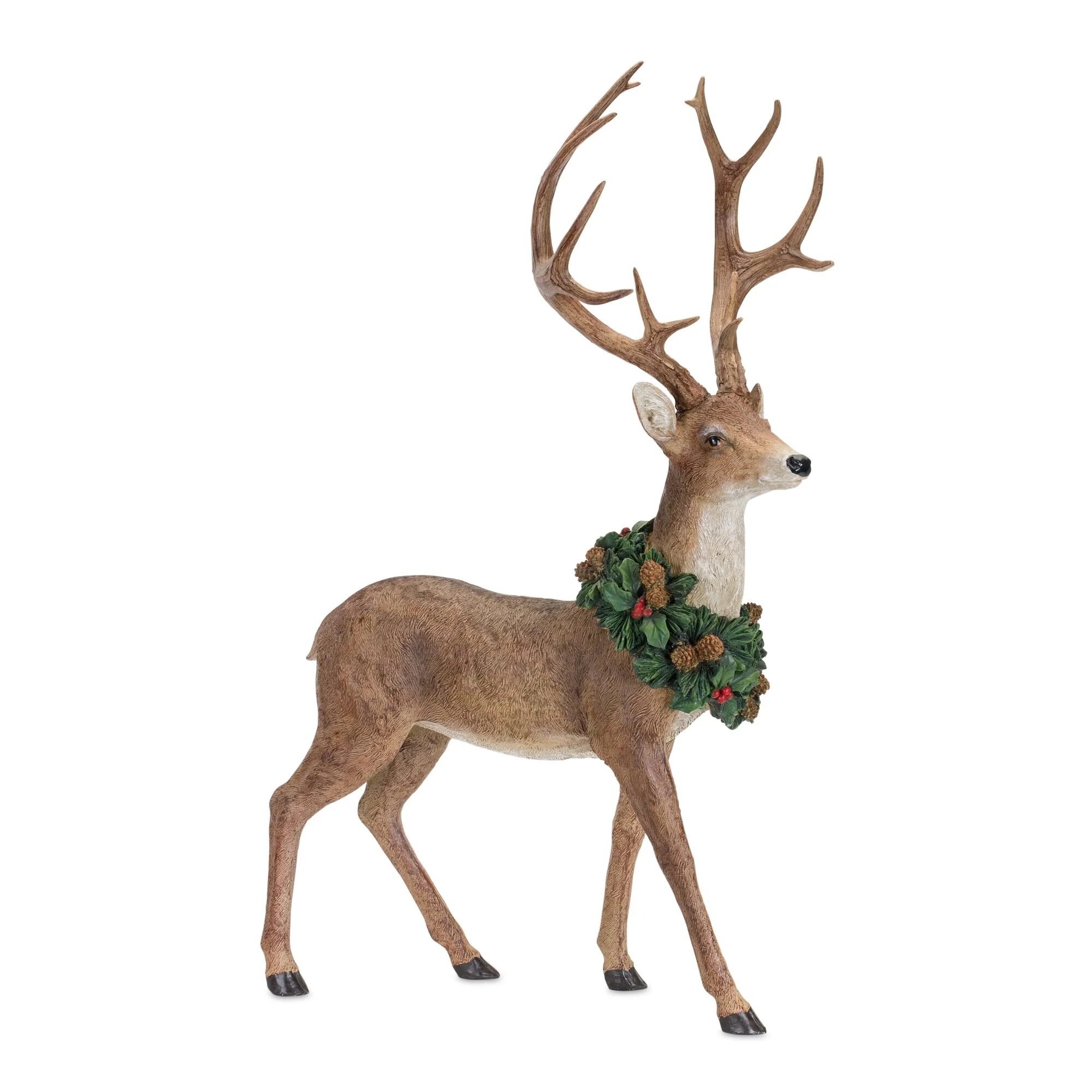 Resin Deer w/Wreath, 28" (2 styles - sold individually) - Image 2