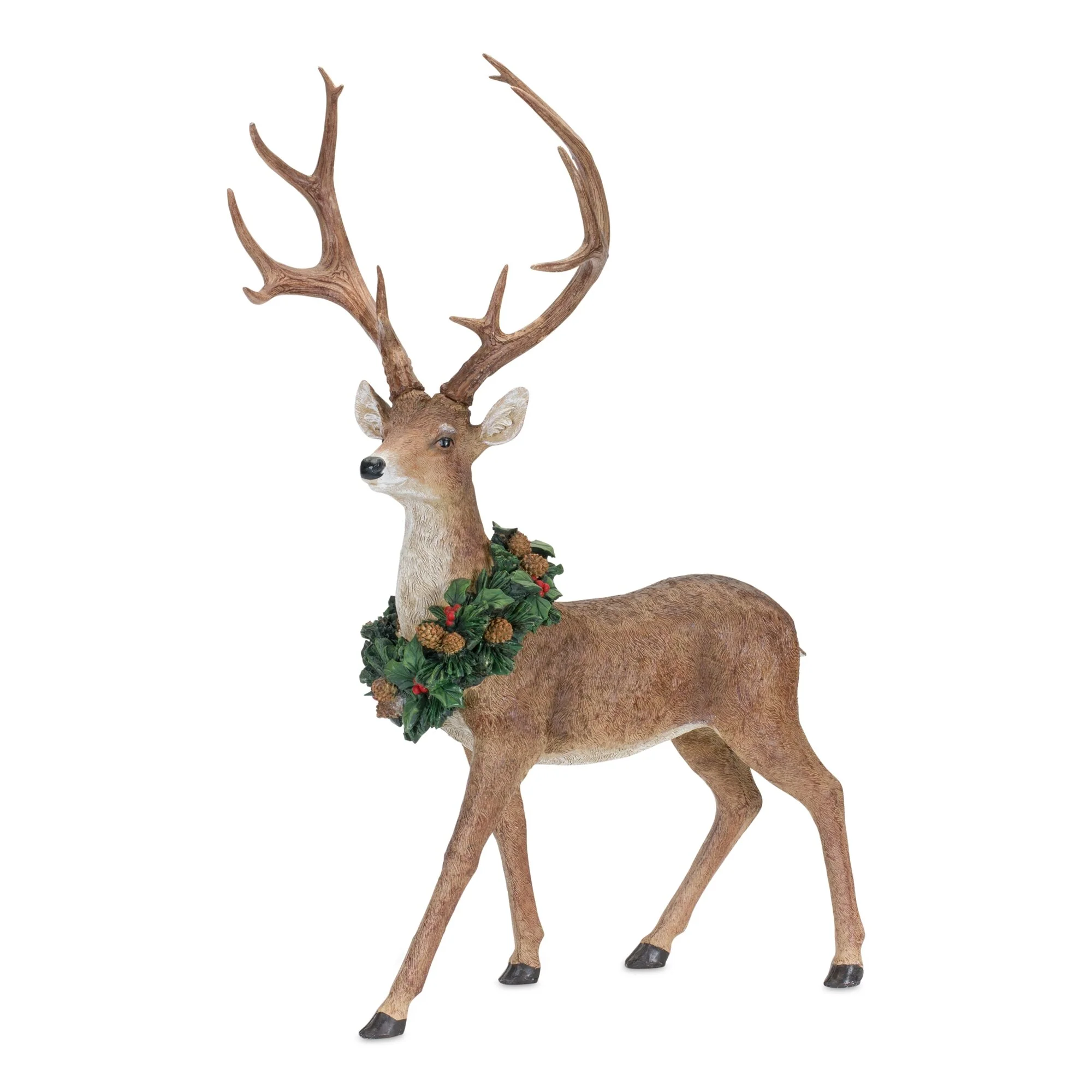 Resin Deer w/Wreath, 28" (2 styles - sold individually) - Image 3