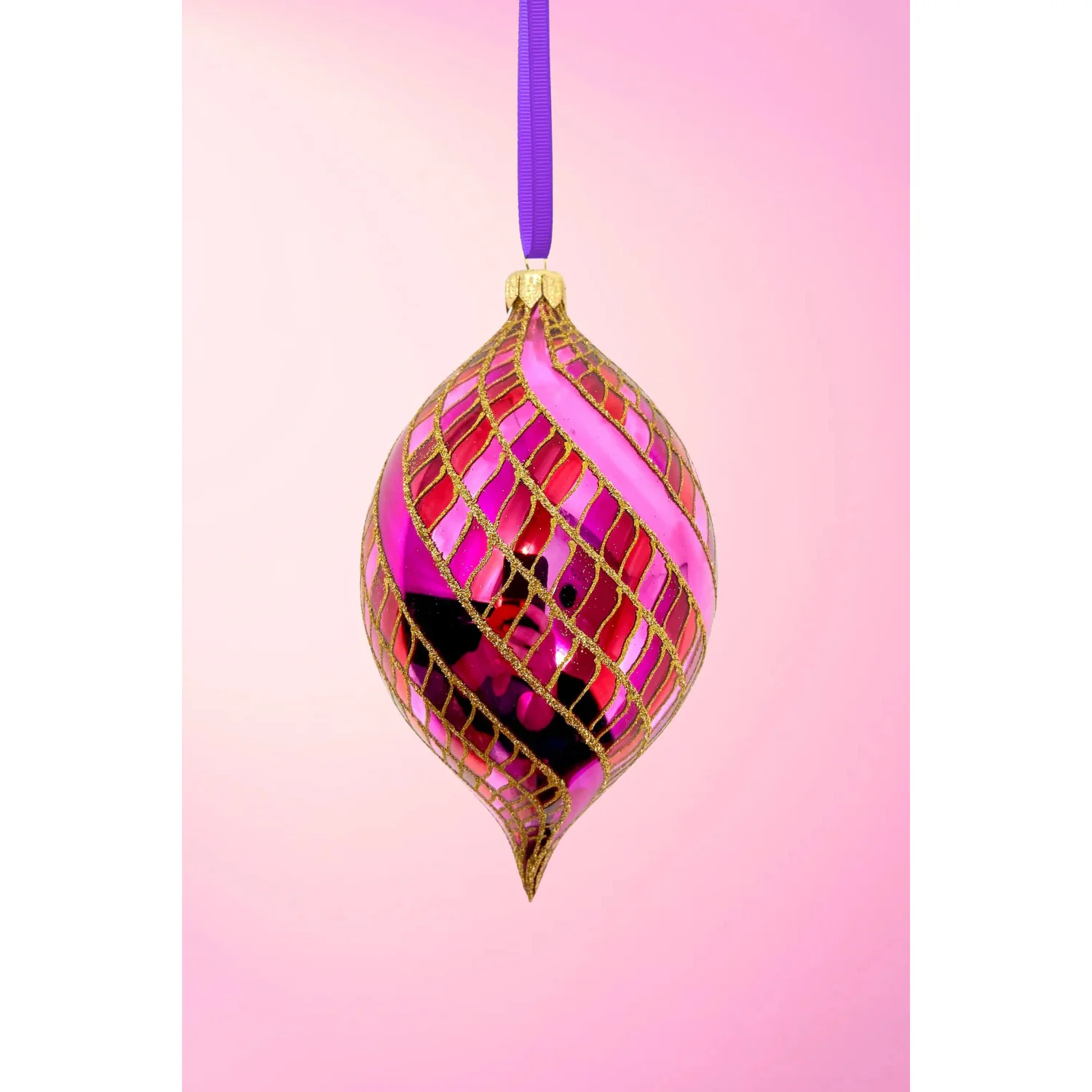 Desert Rose Spinner Glass Ornament, 7"
