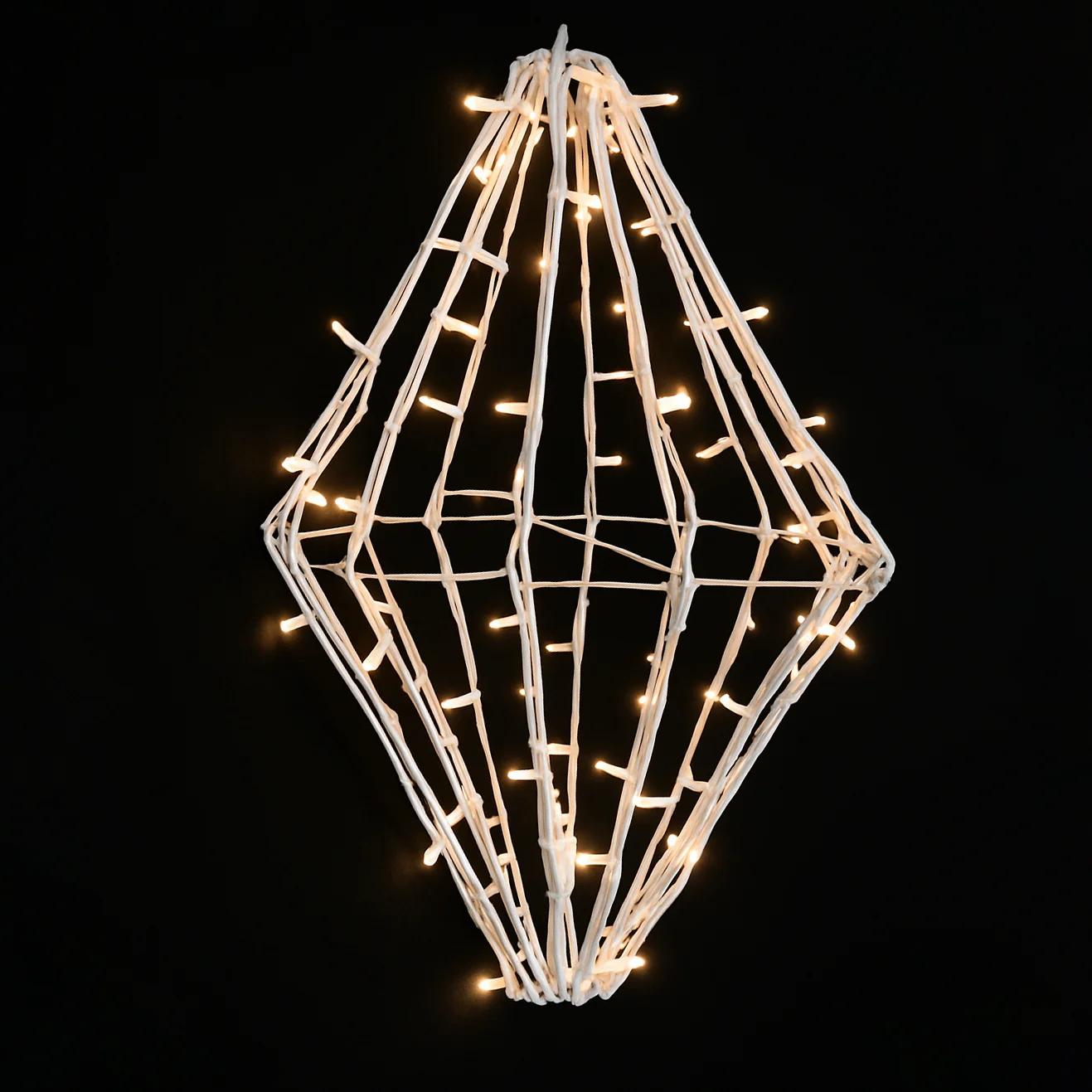 Large Foldable Diamond, LED Lit (Warm White), 31"