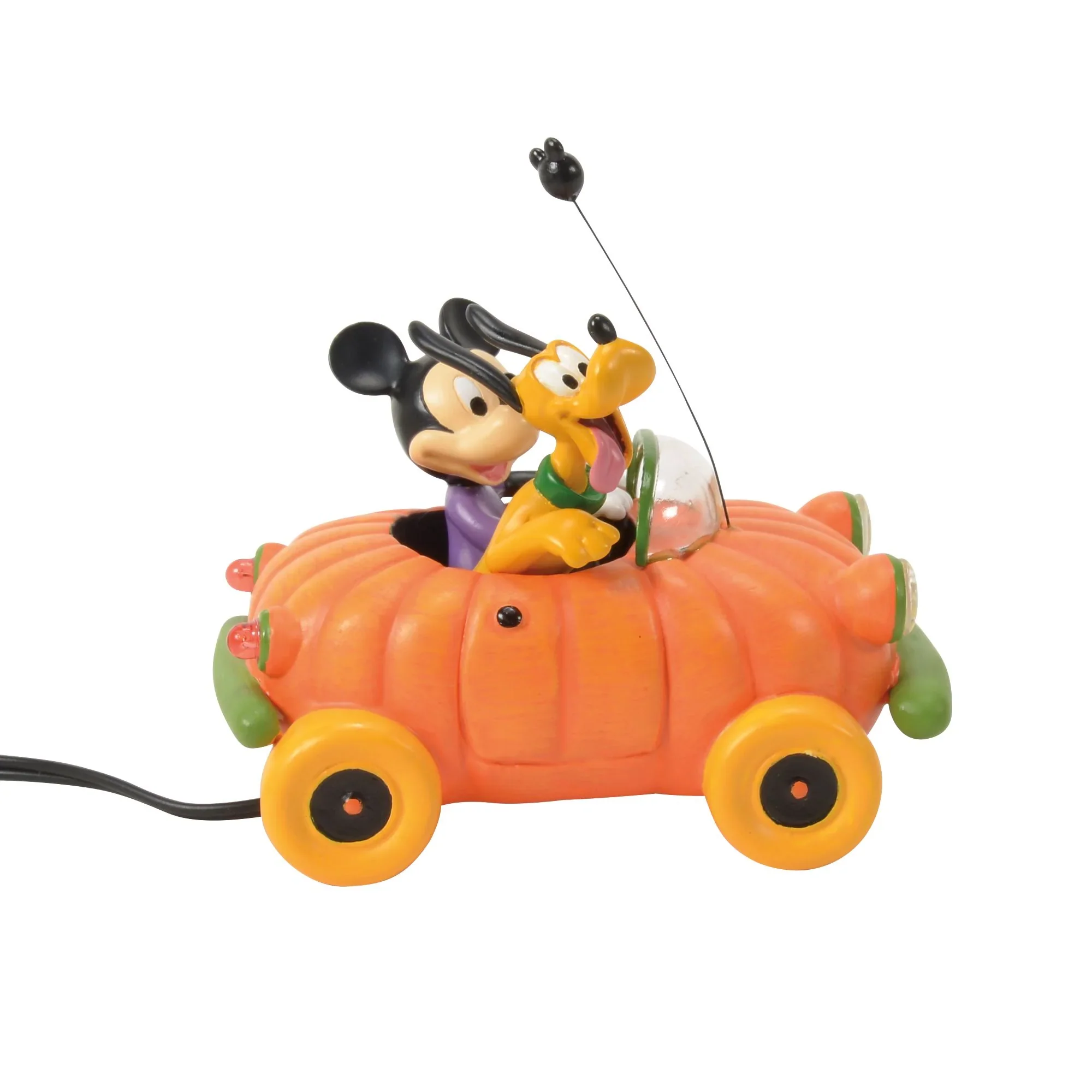Disney Village - Arriving In Style Pumpkin Car Lighted Figurine, 4" - Image 3