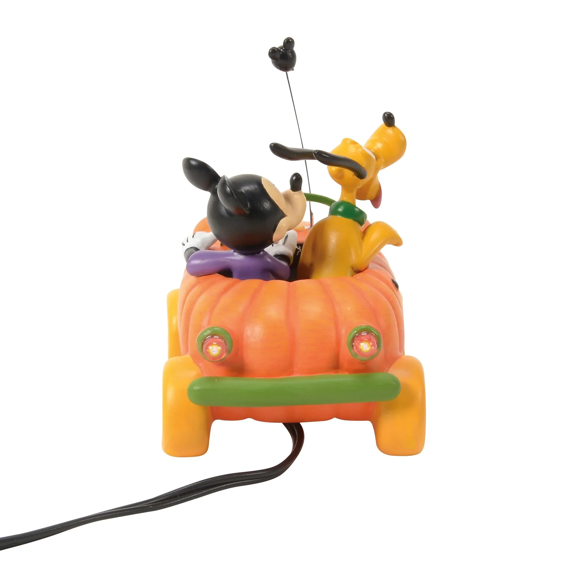 Disney Village - Arriving In Style Pumpkin Car Lighted Figurine, 4" - Image 4