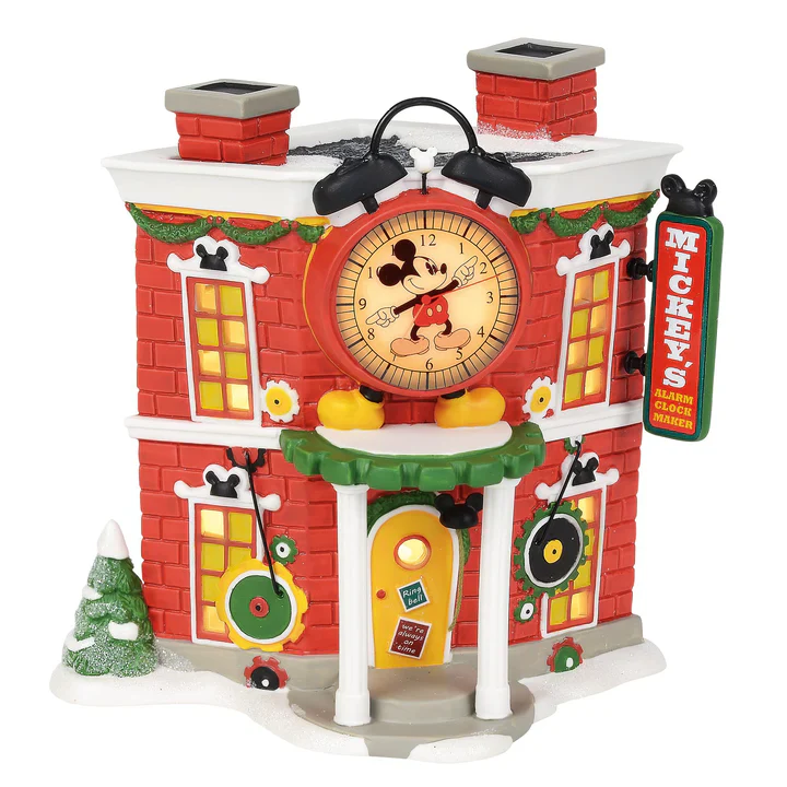 Disney Village - Mickey's Alarm Clock Shop Figurine