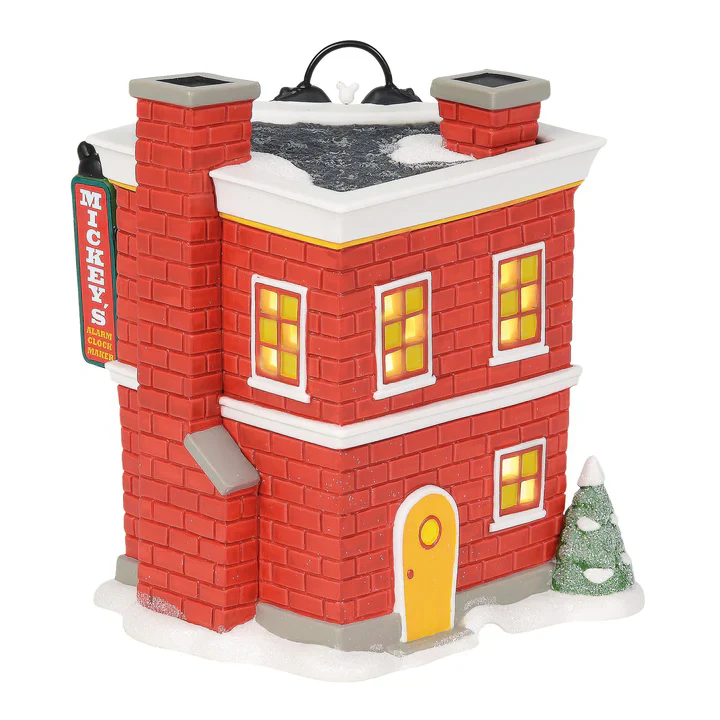 Disney Village - Mickey's Alarm Clock Shop Figurine - Image 2
