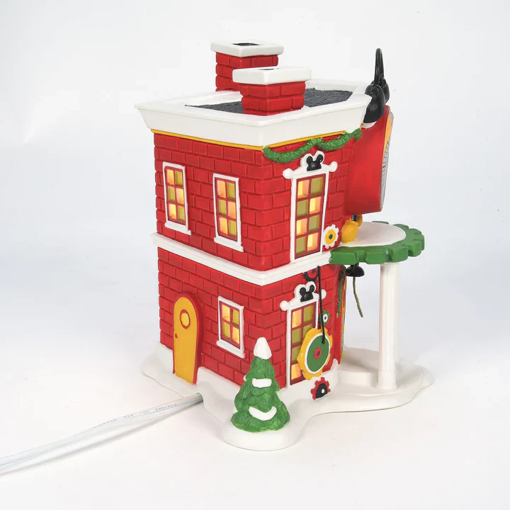Disney Village - Mickey's Alarm Clock Shop Figurine - Image 3