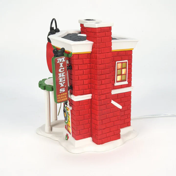 Disney Village - Mickey's Alarm Clock Shop Figurine - Image 4