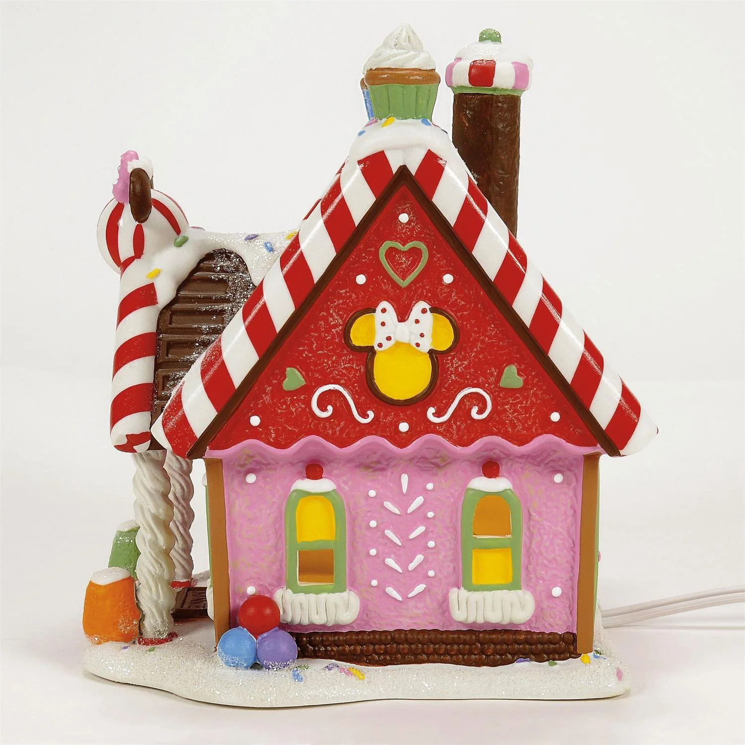 Disney Village - Minnie's Peppermint Villa Figurine - Image 2