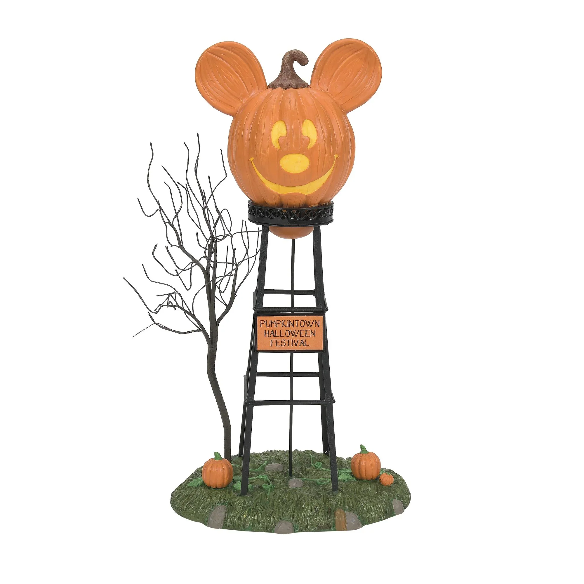 Disney Village - Pumpkintown Water Tower Figurine, 12"
