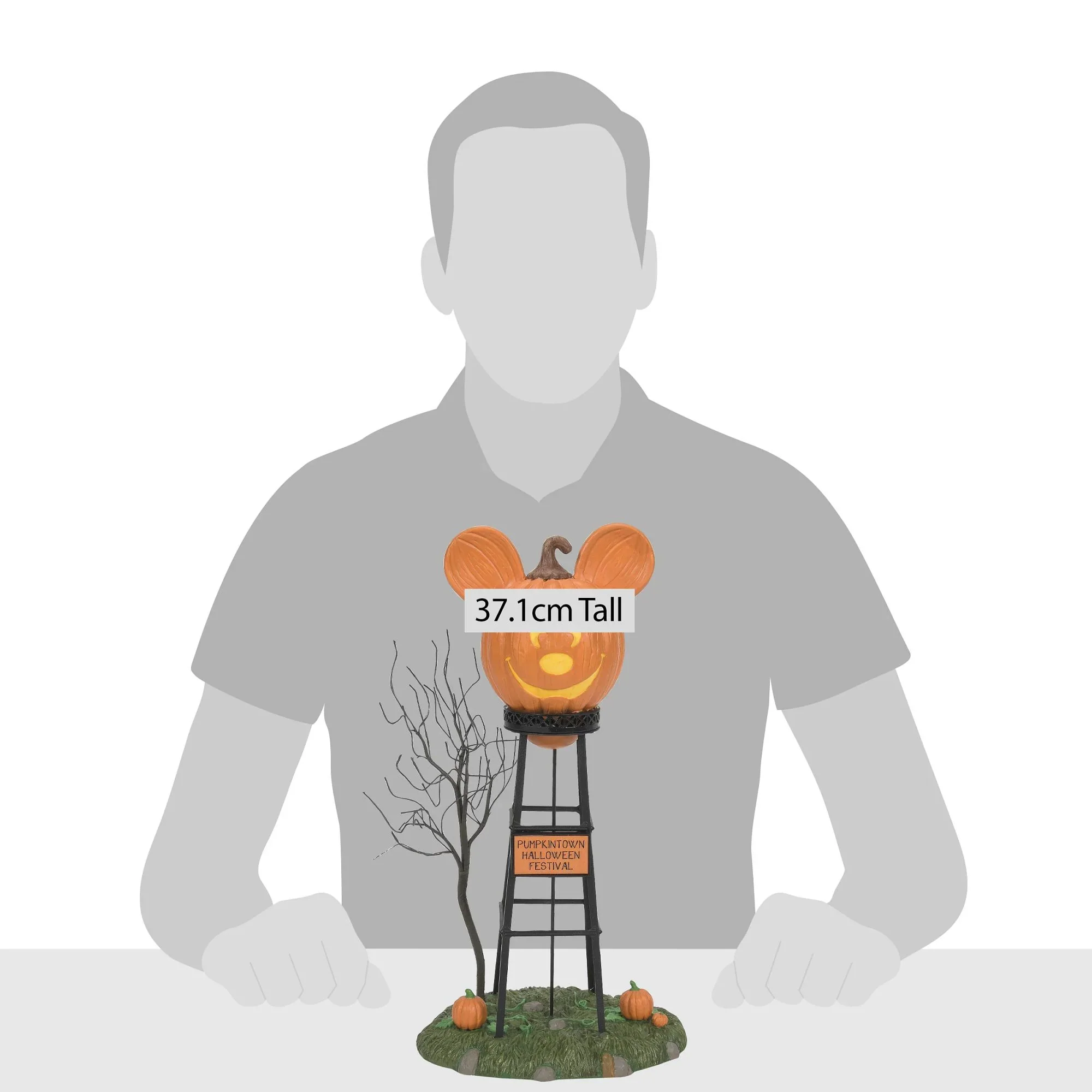 Disney Village - Pumpkintown Water Tower Figurine, 12" - Image 4