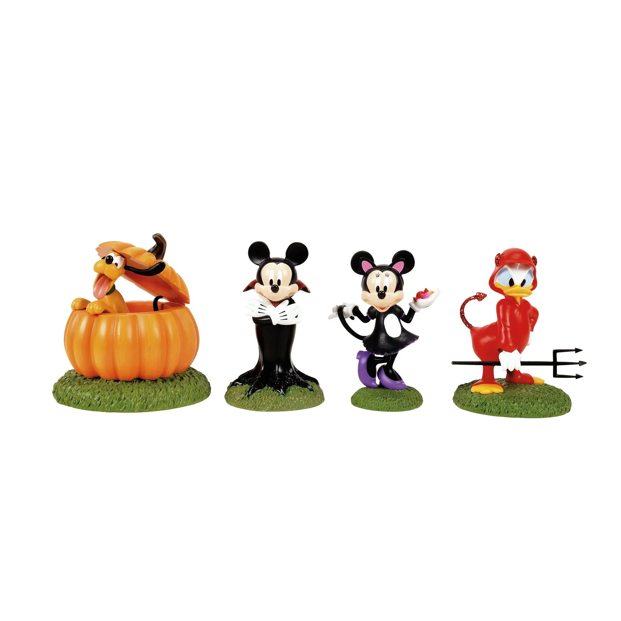 Disney Village - Ready For Tricks & Treats Figurines, 3" (Set of 4)