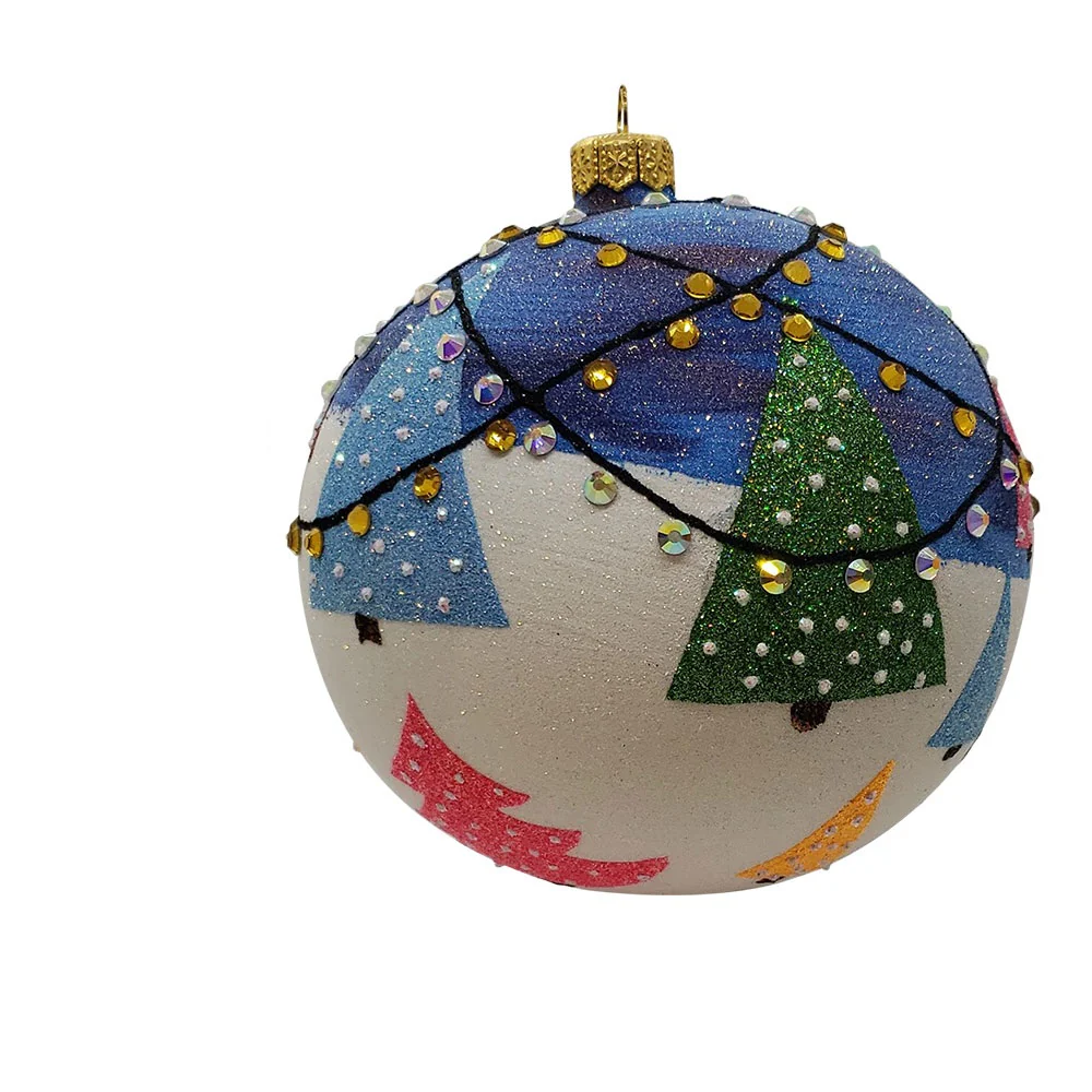"Do They Still Make Wooden Christmas Trees?" Glass Ornament, 4" - Image 2
