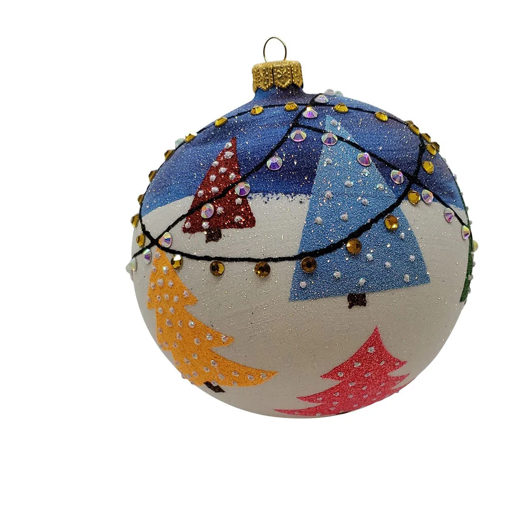 "Do They Still Make Wooden Christmas Trees?" Glass Ornament, 4" - Image 3