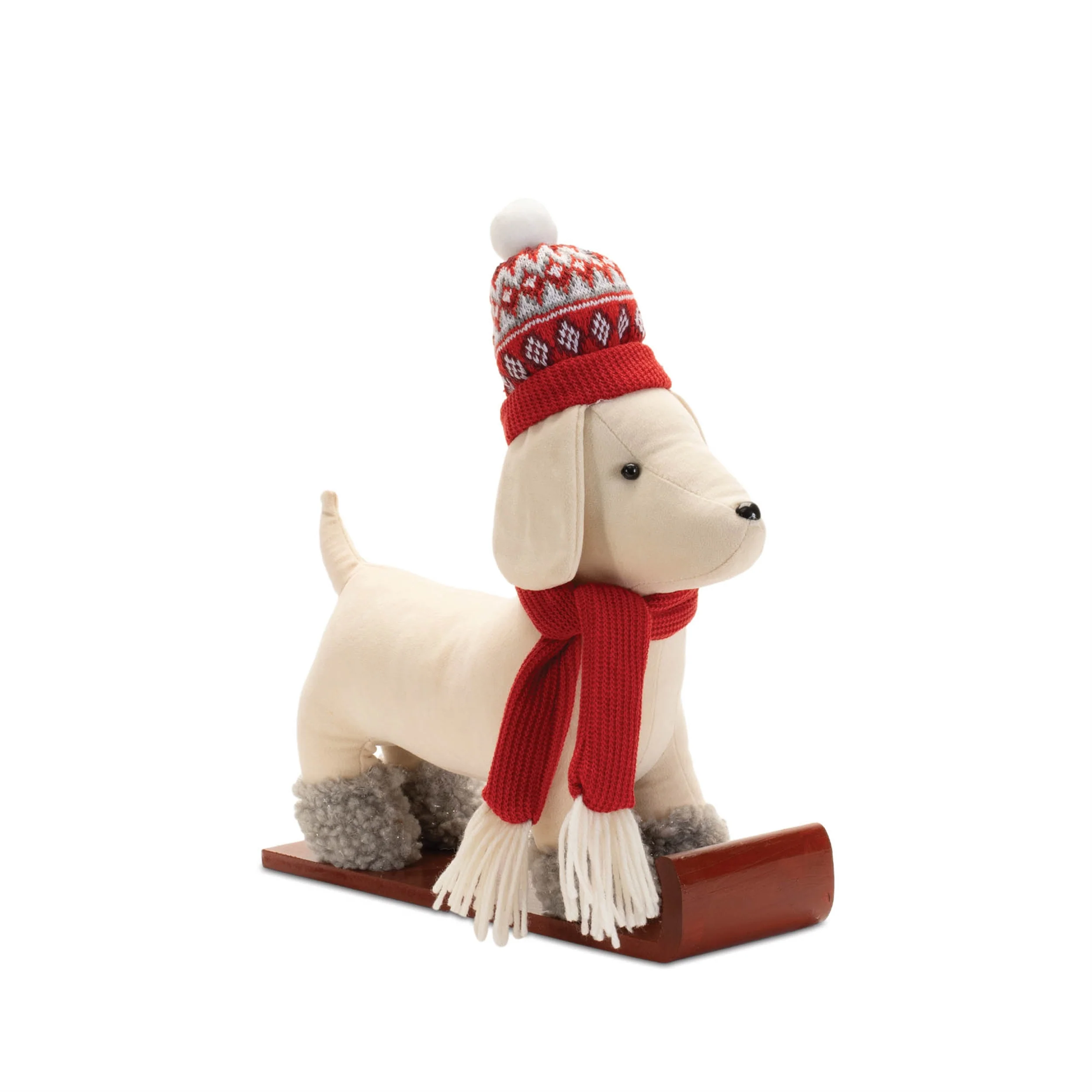 Dog on Sled/Skis Figurine, 13" (2 styles - sold individually) - Image 5