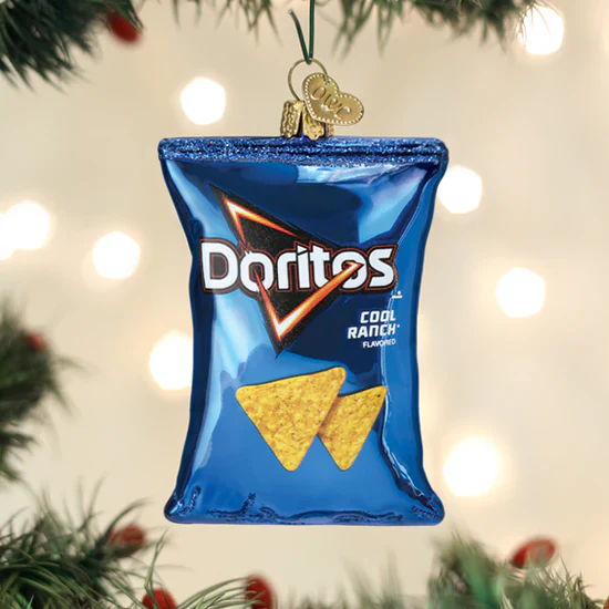 Doritos Cool Ranch Chips Glass Ornament, 3.25"
