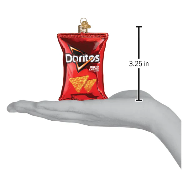 Doritos Nacho Cheese Chips Glass Ornament, 3.25" - Image 4