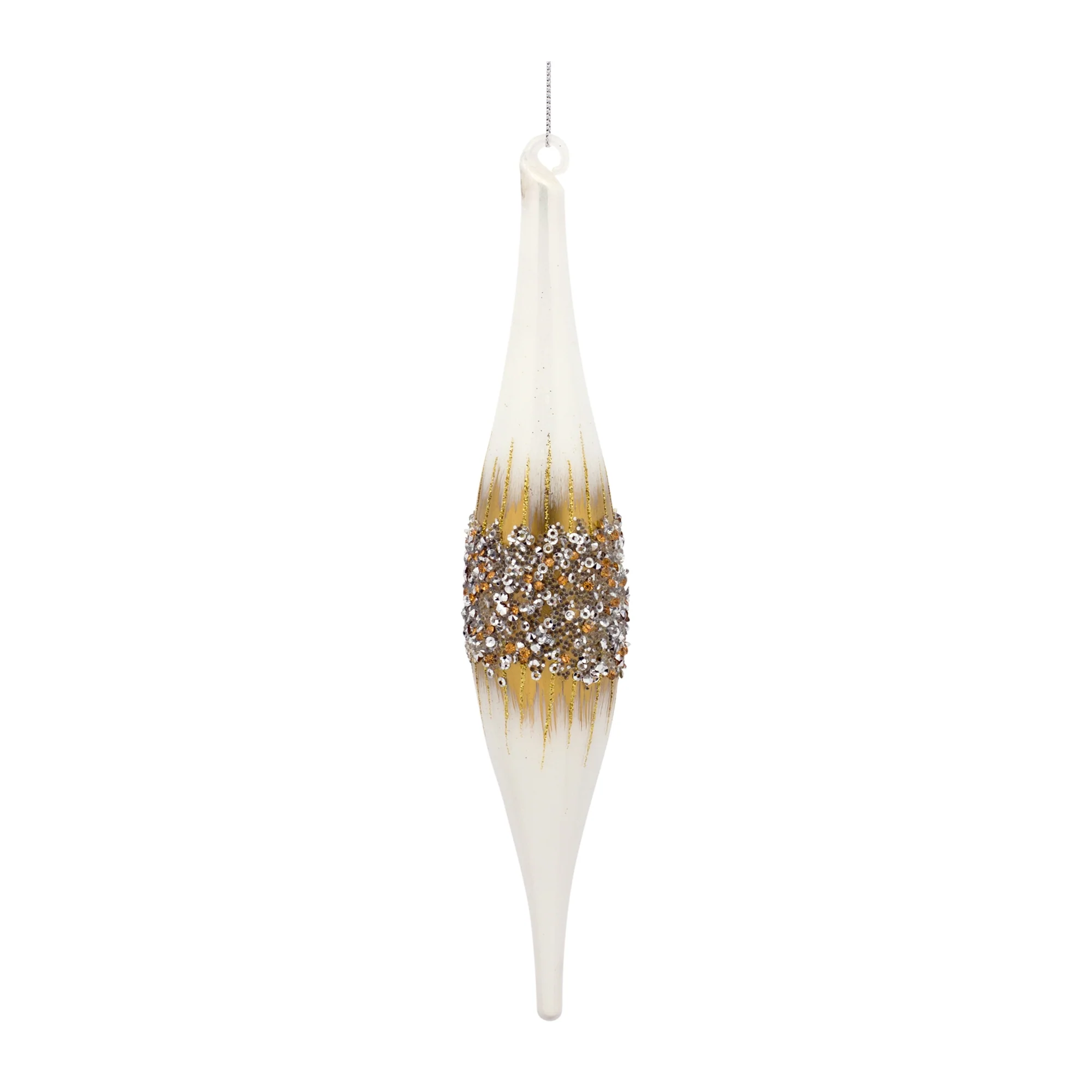 Drop Ornament (2 Styles) 8.75"H / 10.75"H Glass (Sold Individually) - Image 3