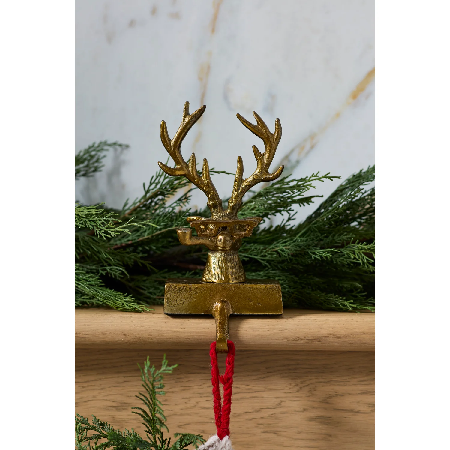 E + E Frankie the Buck Stocking Holder, 4.75"x 2.75"x 9.5" (Antique Gold) - Image 2
