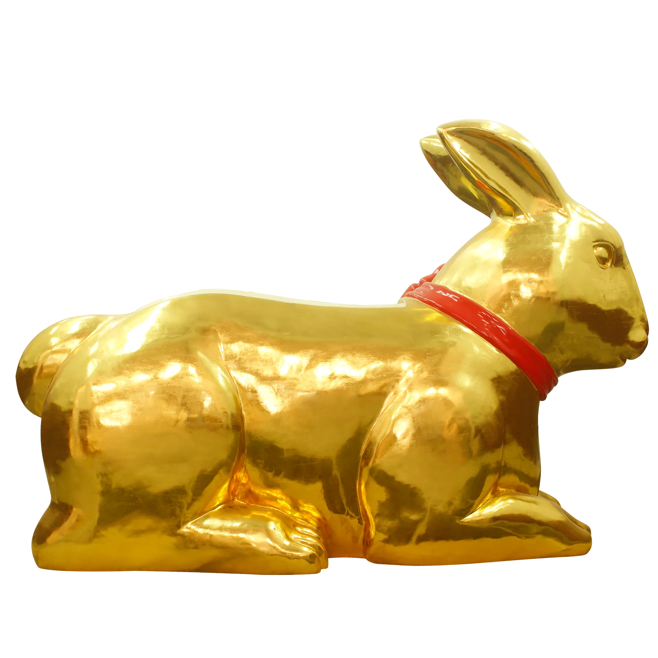 Large Fiberglass Easter Chocolate Bunny Sofa, 118" - Image 3