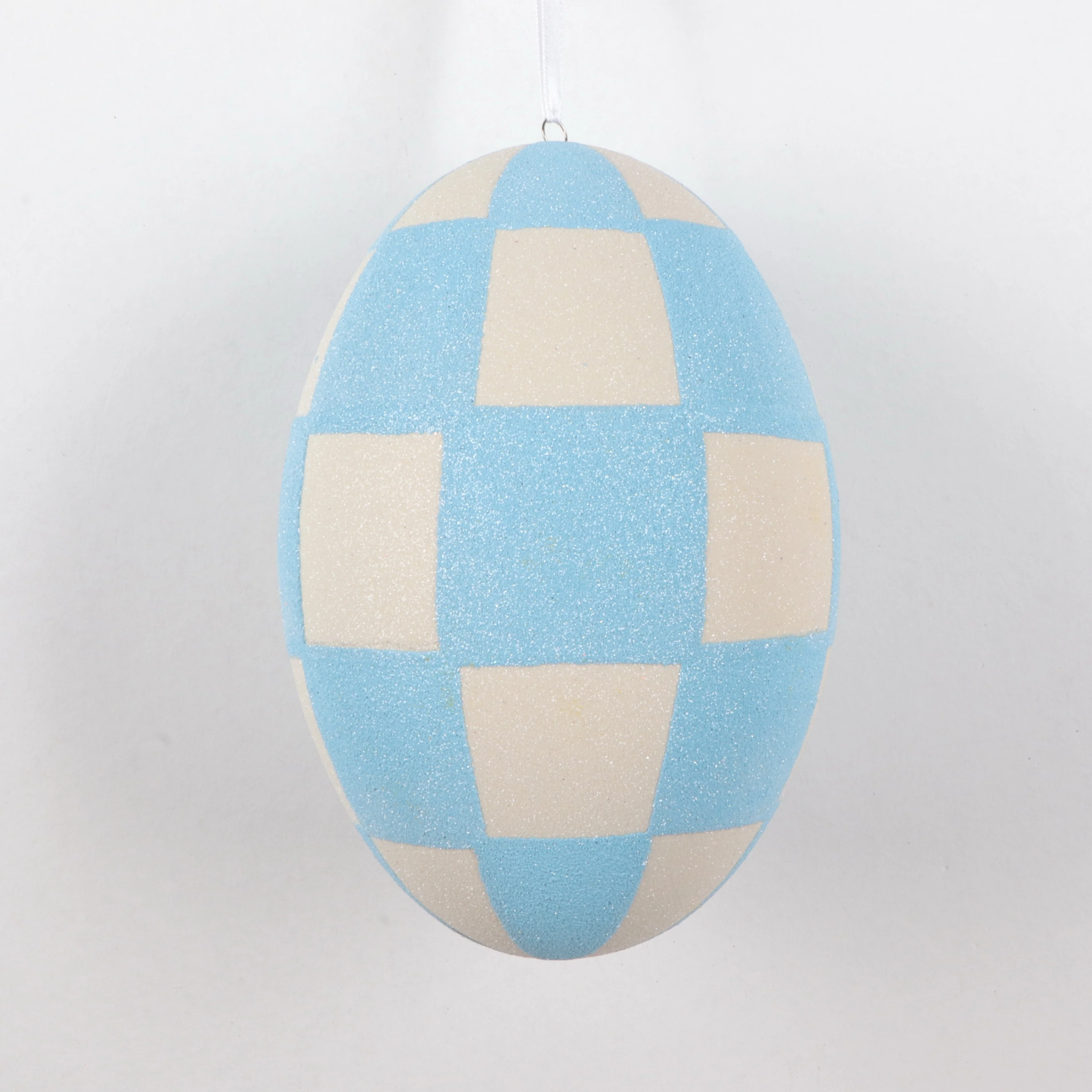 Blue & White Easter Egg Ornament, 8.2" (210mm)