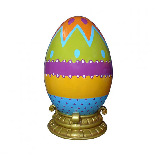 Large Fiberglass Easter Egg with Base, 26" to 71" - Image 4