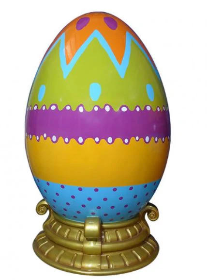 Large Fiberglass Easter Egg with Base, 26" to 71" - Image 7