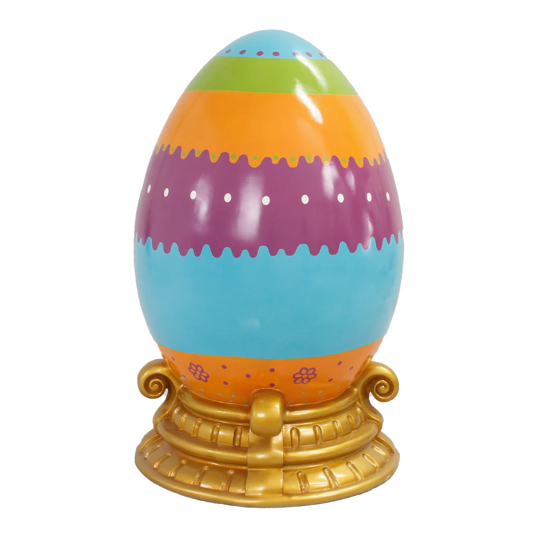 Large Fiberglass Easter Egg with Base, 26" to 71" - Image 8