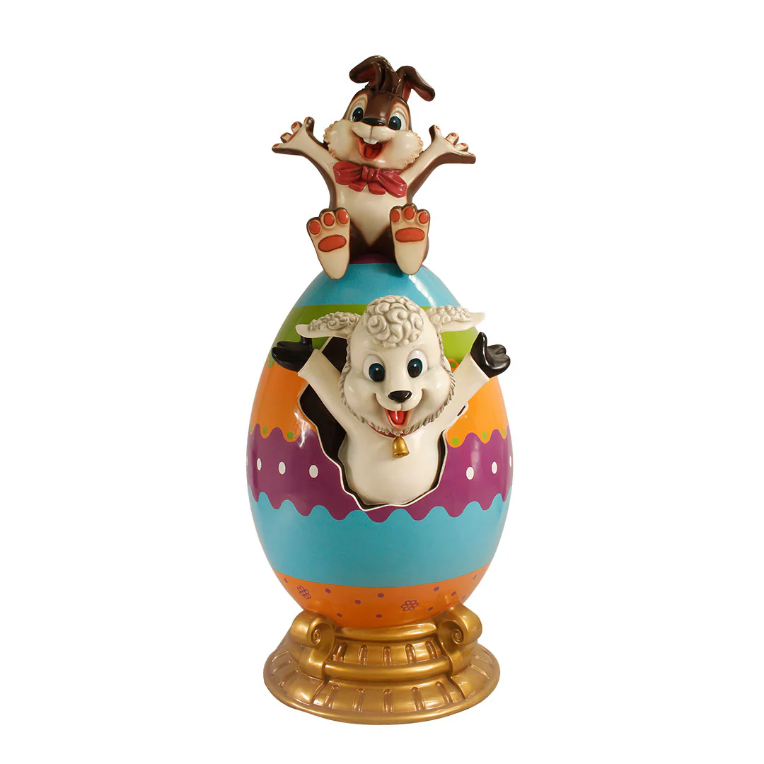 Easter Egg with Lamb and Bunny, 118"