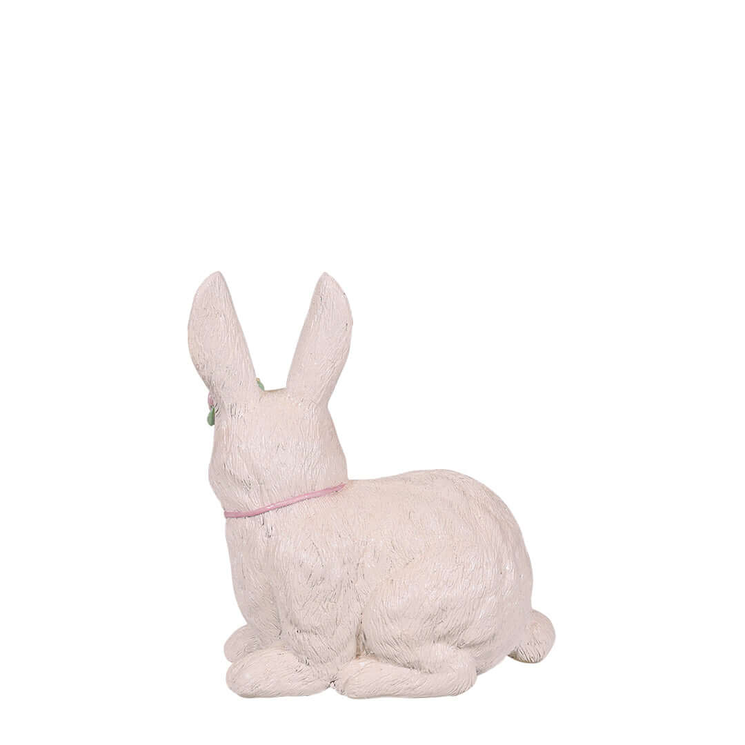 Easter White Laying Bunny Statue, 18.5" - Image 4
