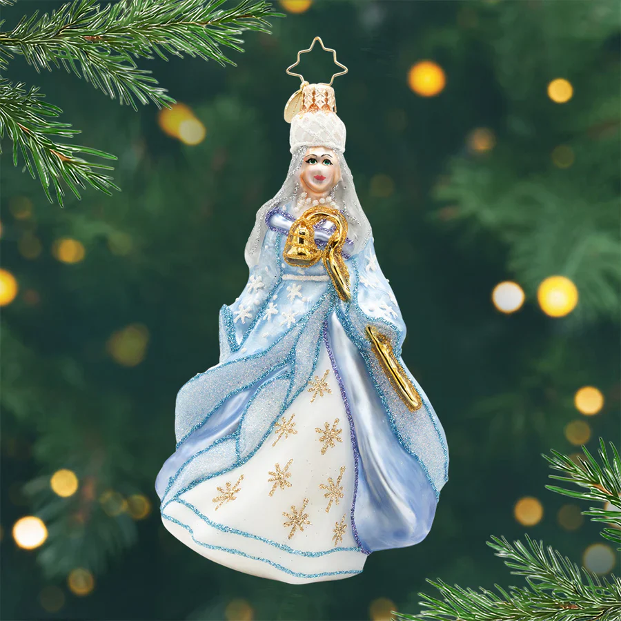 Echoes of Christmas Past Glass Ornament, 6.5"