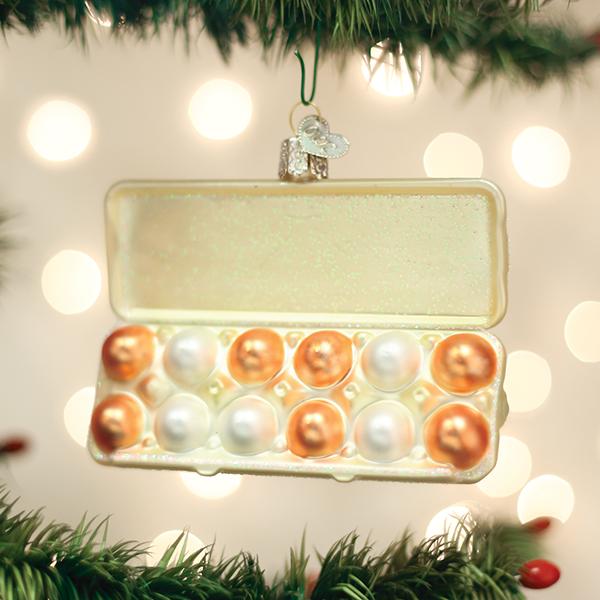 Egg Carton Ornament, 3.25"