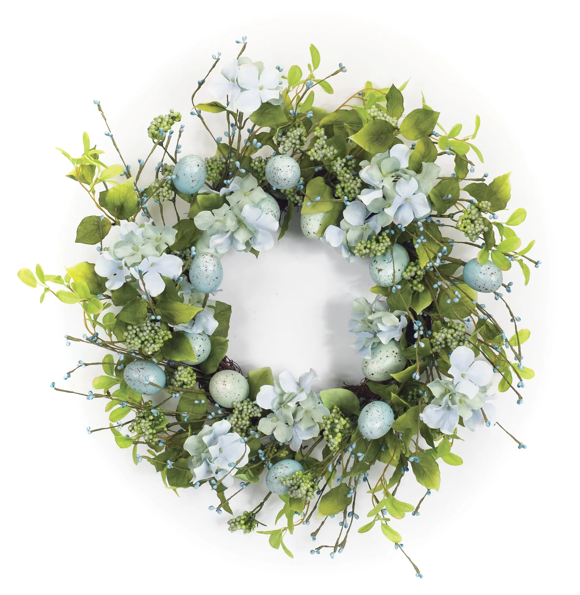 Egg & Floral Wreath, 22"D