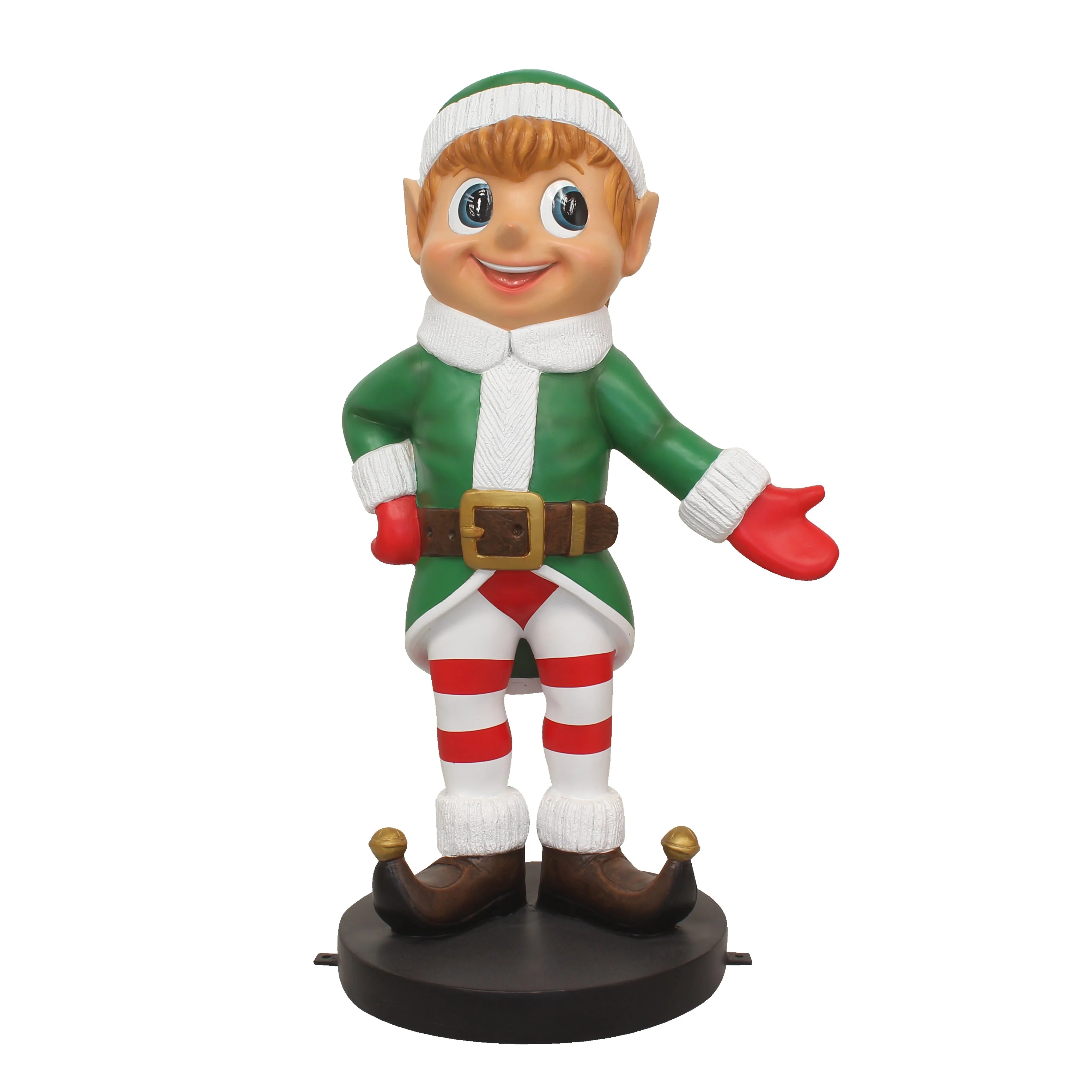 Large Fiberglass Elf Boy Standing Figure, 36"